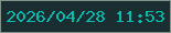 文字の大きさ：2、枠の色：82938a、背景の色：1a2d31、文字の色：09bbae 無料ブログパーツのブログ時計