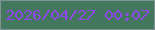 文字の大きさ：2、枠の色：829395、背景の色：43775e、文字の色：9048ec 無料ブログパーツのブログ時計