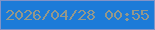 文字の大きさ：4、枠の色：8293c7、背景の色：1c7bd8、文字の色：94988b 無料ブログパーツのブログ時計