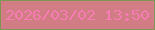 文字の大きさ：3、枠の色：829452、背景の色：d27c86、文字の色：f47cb0 無料ブログパーツのブログ時計