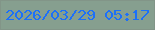 文字の大きさ：3、枠の色：829588、背景の色：869f8f、文字の色：1c70f9 無料ブログパーツのブログ時計