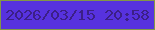 文字の大きさ：1、枠の色：829747、背景の色：5732df、文字の色：3c1f87 無料ブログパーツのブログ時計