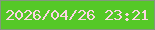 文字の大きさ：1、枠の色：82987c、背景の色：55c827、文字の色：fbd5e3 無料ブログパーツのブログ時計