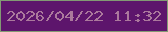 文字の大きさ：4、枠の色：829a74、背景の色：5d156c、文字の色：ab799c 無料ブログパーツのブログ時計
