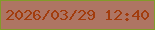 文字の大きさ：4、枠の色：829b29、背景の色：ae7563、文字の色：a23c0d 無料ブログパーツのブログ時計