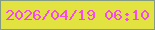 文字の大きさ：2、枠の色：829b82、背景の色：e2e240、文字の色：f64ae7 無料ブログパーツのブログ時計