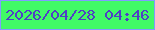 文字の大きさ：5、枠の色：829bff、背景の色：41fa66、文字の色：4f3fc5 無料ブログパーツのブログ時計