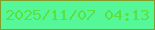 文字の大きさ：5、枠の色：829d29、背景の色：55f798、文字の色：5be13f 無料ブログパーツのブログ時計