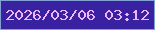 文字の大きさ：2、枠の色：82a0d3、背景の色：3922a2、文字の色：f0b5fd 無料ブログパーツのブログ時計