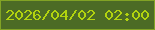 文字の大きさ：3、枠の色：82a325、背景の色：4c6b25、文字の色：b2d30f 無料ブログパーツのブログ時計