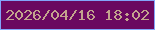 文字の大きさ：1、枠の色：82a4fa、背景の色：6a0860、文字の色：c3a48d 無料ブログパーツのブログ時計