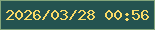 文字の大きさ：5、枠の色：82a57b、背景の色：245350、文字の色：f9db67 無料ブログパーツのブログ時計