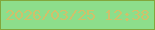文字の大きさ：5、枠の色：82a73c、背景の色：8dde8b、文字の色：d0c06b 無料ブログパーツのブログ時計