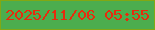 文字の大きさ：4、枠の色：82a813、背景の色：4cad4e、文字の色：e82b0d 無料ブログパーツのブログ時計