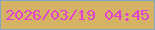 文字の大きさ：2、枠の色：82a9c4、背景の色：d6b265、文字の色：e141cf 無料ブログパーツのブログ時計