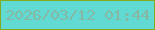 文字の大きさ：5、枠の色：82ab1f、背景の色：60dad2、文字の色：86b7a2 無料ブログパーツのブログ時計