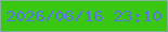 文字の大きさ：2、枠の色：82b09a、背景の色：39c712、文字の色：5b76ea 無料ブログパーツのブログ時計
