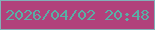 文字の大きさ：3、枠の色：82b0b8、背景の色：b1417b、文字の色：59aea5 無料ブログパーツのブログ時計
