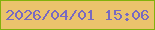 文字の大きさ：5、枠の色：82b10b、背景の色：ebc36c、文字の色：7869c1 無料ブログパーツのブログ時計