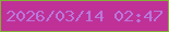 文字の大きさ：5、枠の色：82b133、背景の色：bf3197、文字の色：ba77db 無料ブログパーツのブログ時計