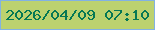 文字の大きさ：5、枠の色：82b2e3、背景の色：bcd26f、文字の色：057854 無料ブログパーツのブログ時計