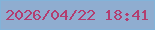 文字の大きさ：5、枠の色：82b3d9、背景の色：8fadd0、文字の色：b23e70 無料ブログパーツのブログ時計