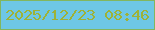 文字の大きさ：4、枠の色：82b65e、背景の色：6ec7e5、文字の色：9eb237 無料ブログパーツのブログ時計