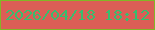 文字の大きさ：4、枠の色：82b726、背景の色：db5e56、文字の色：38bd6e 無料ブログパーツのブログ時計