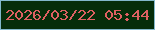 文字の大きさ：3、枠の色：82b8cc、背景の色：052d0a、文字の色：de6062 無料ブログパーツのブログ時計
