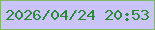 文字の大きさ：2、枠の色：82b967、背景の色：cac3fc、文字の色：2a8b36 無料ブログパーツのブログ時計