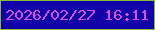 文字の大きさ：1、枠の色：82bc35、背景の色：1203a8、文字の色：d253d9 無料ブログパーツのブログ時計