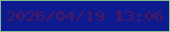 文字の大きさ：1、枠の色：82bc91、背景の色：0e1a90、文字の色：50175b 無料ブログパーツのブログ時計