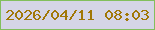 文字の大きさ：2、枠の色：82bf5d、背景の色：d5d5e7、文字の色：a17707 無料ブログパーツのブログ時計