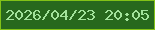 文字の大きさ：4、枠の色：82c217、背景の色：27681d、文字の色：a2e39b 無料ブログパーツのブログ時計