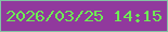 文字の大きさ：2、枠の色：82c3a4、背景の色：91399d、文字の色：6eec54 無料ブログパーツのブログ時計