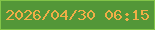 文字の大きさ：1、枠の色：82c548、背景の色：539738、文字の色：f0ae47 無料ブログパーツのブログ時計