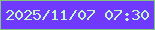 文字の大きさ：1、枠の色：82c57d、背景の色：703afe、文字の色：c2f7cc 無料ブログパーツのブログ時計