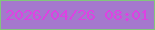 文字の大きさ：4、枠の色：82c67c、背景の色：a578cd、文字の色：dd42e2 無料ブログパーツのブログ時計