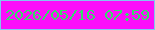 文字の大きさ：5、枠の色：82c6ef、背景の色：fc0efa、文字の色：34db6a 無料ブログパーツのブログ時計