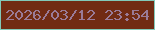 文字の大きさ：1、枠の色：82c9b9、背景の色：712b13、文字の色：9a7b97 無料ブログパーツのブログ時計