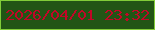 文字の大きさ：3、枠の色：82cd38、背景の色：225515、文字の色：c10727 無料ブログパーツのブログ時計