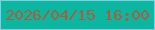 文字の大きさ：2、枠の色：82cddf、背景の色：0bb7a0、文字の色：ac5c3a 無料ブログパーツのブログ時計