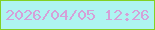 文字の大きさ：3、枠の色：82d124、背景の色：aef4f1、文字の色：d5a0d8 無料ブログパーツのブログ時計