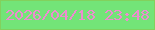 文字の大きさ：2、枠の色：82d15d、背景の色：73e478、文字の色：ed8cd0 無料ブログパーツのブログ時計