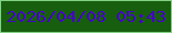 文字の大きさ：5、枠の色：82d285、背景の色：185e0f、文字の色：4206c2 無料ブログパーツのブログ時計