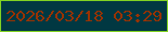 文字の大きさ：4、枠の色：82d322、背景の色：013842、文字の色：983201 無料ブログパーツのブログ時計
