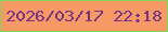 文字の大きさ：1、枠の色：82d358、背景の色：f69964、文字の色：753388 無料ブログパーツのブログ時計