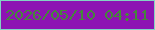 文字の大きさ：4、枠の色：82d3c4、背景の色：8d13b3、文字の色：45863b 無料ブログパーツのブログ時計