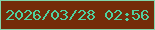 文字の大きさ：2、枠の色：82d5aa、背景の色：742b09、文字の色：4fd19f 無料ブログパーツのブログ時計