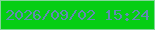 文字の大きさ：1、枠の色：82d698、背景の色：05ce13、文字の色：608ab1 無料ブログパーツのブログ時計